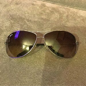 UNI-SEX Ray-Ban Aviator Sunglasses Silver Frame Brown Gradient Lenses RB3293